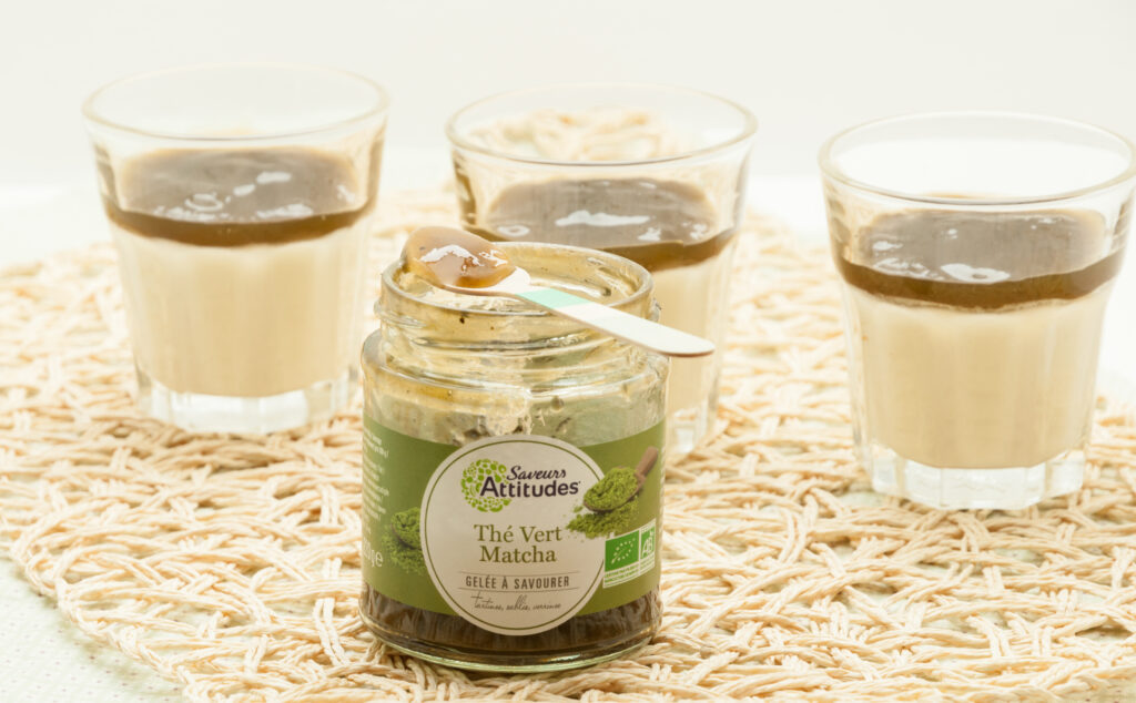 panna cotta gelée thé vert