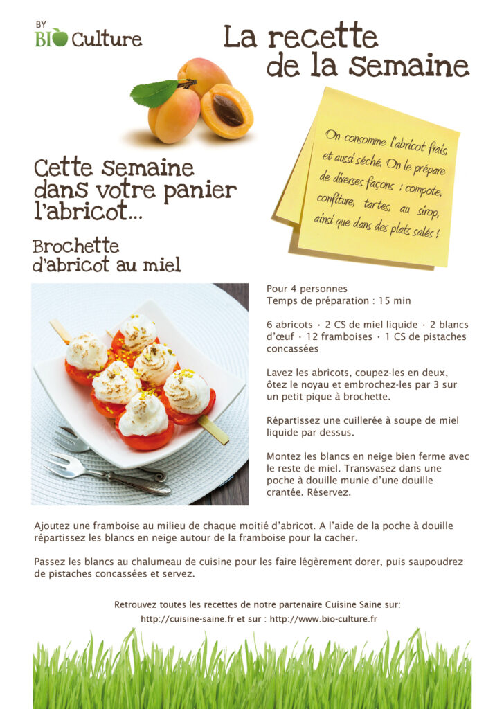 fichier imprimable recettes pour panier bio