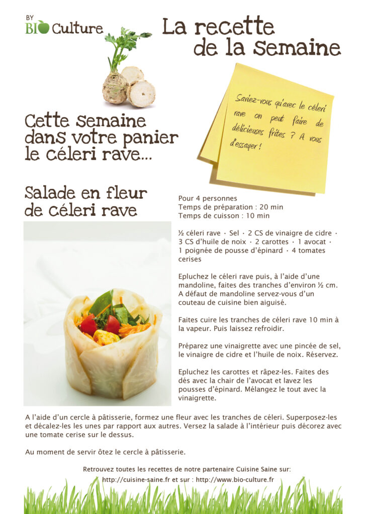 fichier imprimable recettes pour panier bio