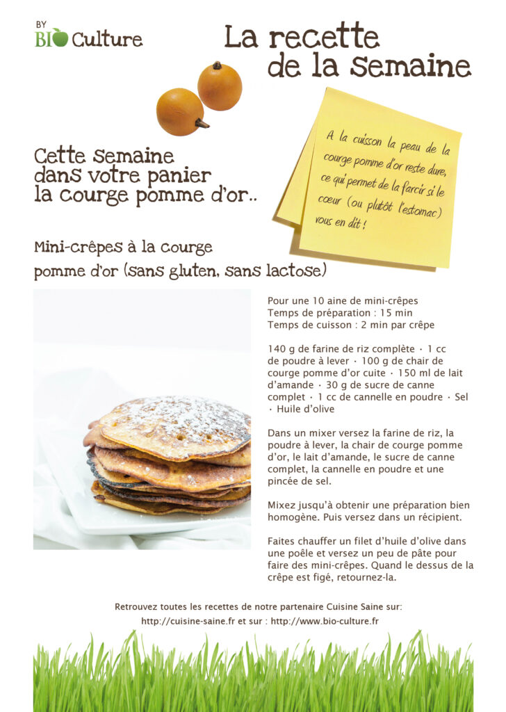 fichier imprimable recettes pour panier bio